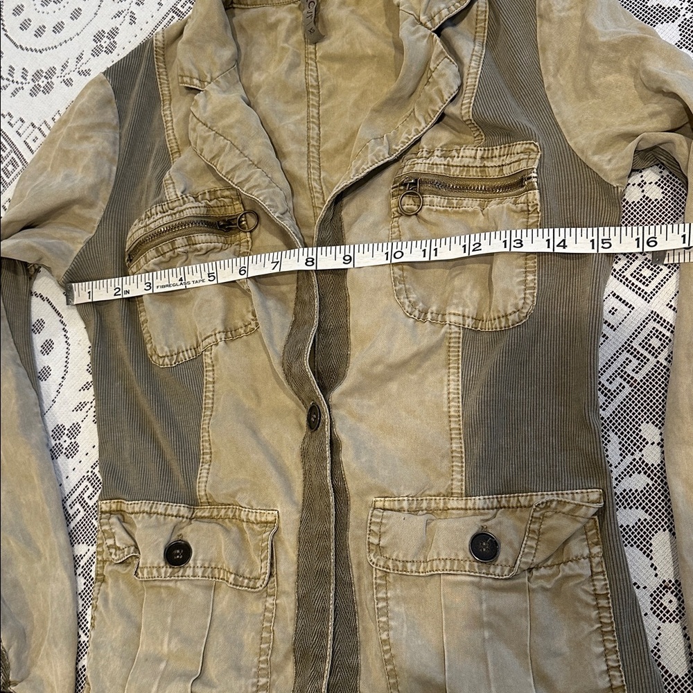XCVI Tula blazer jacket distress wash linwood Neutral XS - Picture 8 of 10
